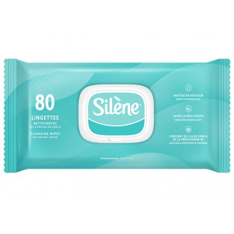 lingettes corporelles silene pack de 80