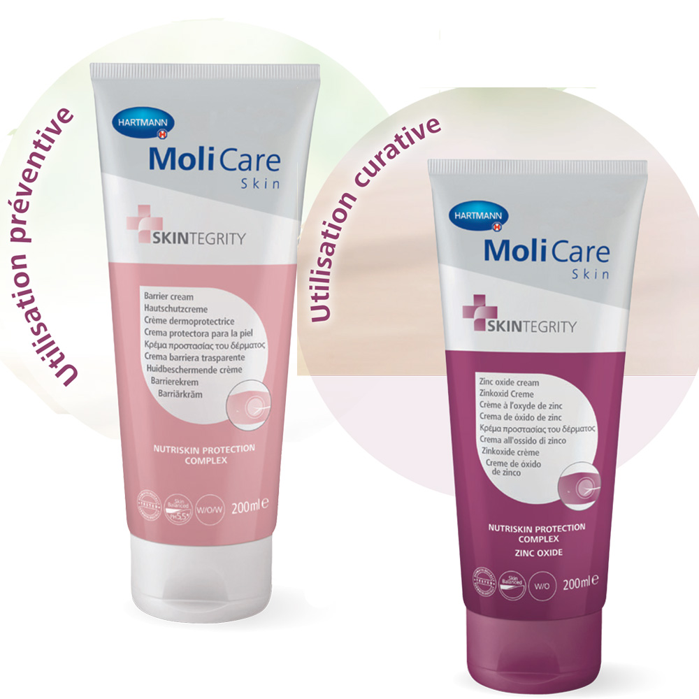 tubes de crème dermoprotectrice Molicare Skin Hartmann